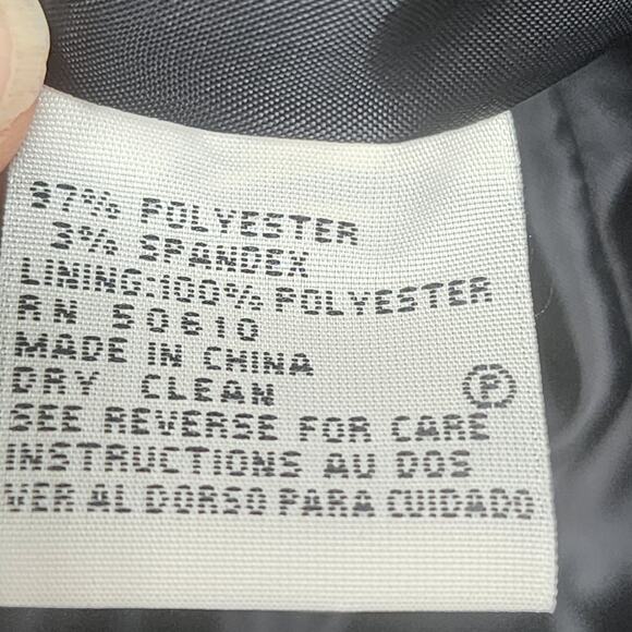 Anne Klein Black Suit Womens 12 Jacket Skirt Set Fully Lined Slits Business Work - Picture 13 of 13